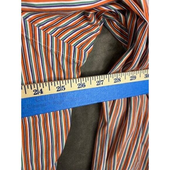 Ralph Lauren Orange Stripe Button Down Shirt Long Sleeve XXL 2XL Classic Fit - Picture 5 of 6